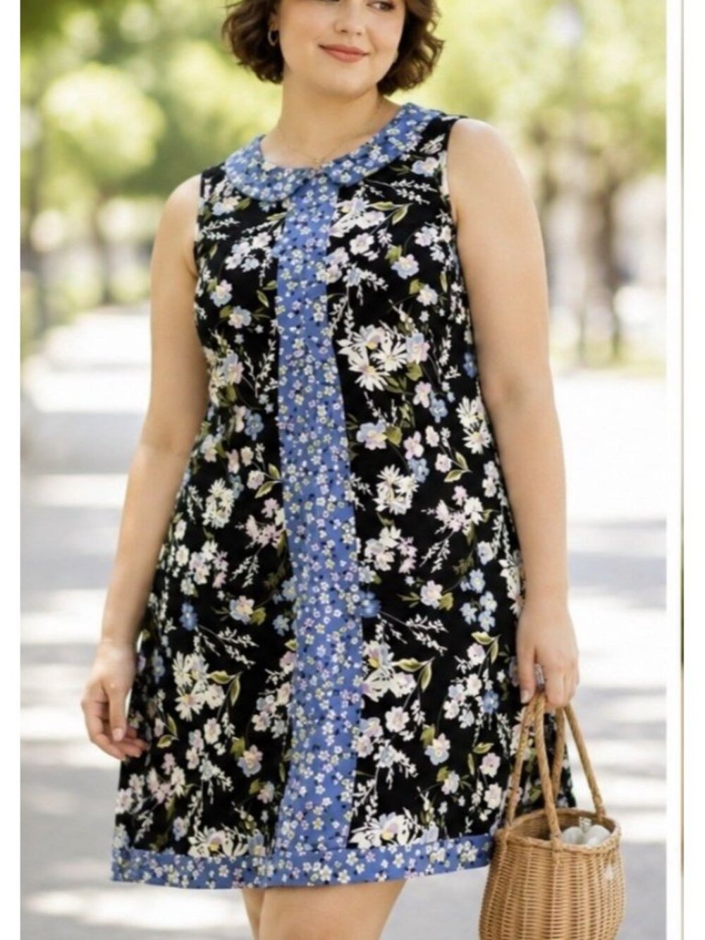 JJill Shirt Dress Casual Boho Pleated Front Pockets Floral Vacay Beach SMALL